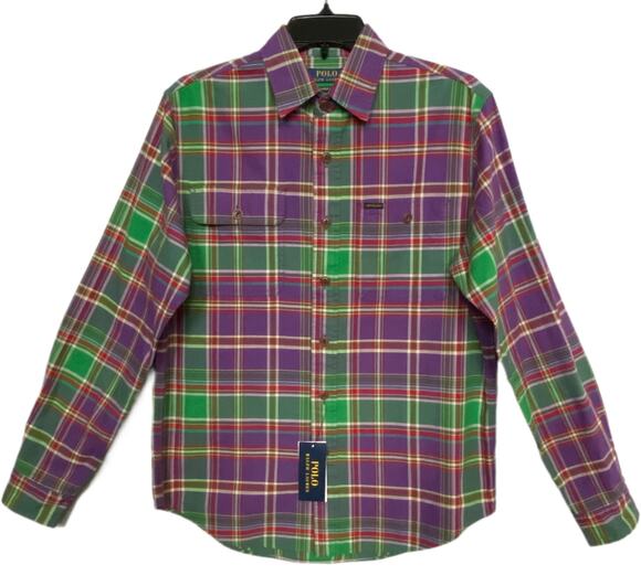 Polo by Ralph Lauren Other - Polo Ralph Lauren Shirt Men's Small Classic Fit Long Slv Purple/Green Plaid NWT